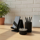 Kit Organizador de Mesa Home Office 3 em 1 | Porta Caneta, Clips e Suporte Celular – Orizon