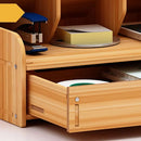 Organizador de Mesa em MDF com Gaveta | Porta Canetas e Nichos – Orizon