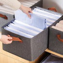 Kit 5 Organizadores de Roupas com Divisórias | Caixa de Armazenamento Dobrável – Orizon