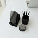 Kit Organizador de Mesa Home Office 3 em 1 | Porta Caneta, Clips e Suporte Celular – Orizon