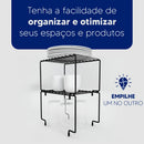 Kit Organizador de Armário Empilhável em Aço | Prateleira Organizadora de Cozinha – Orizon