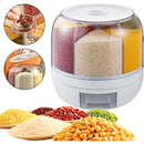 Dispenser de Cereais Giratório 6 Divisórias | Porta Grãos Organizador de Cozinha – Orizon