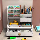 Organizador de Mesa em MDF com Gaveta | Porta Canetas e Nichos – Orizon