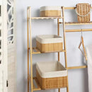 Kit 3 Cestos Organizadores de Bambu com Forro | Multiuso Banheiro e Closet – Orizon