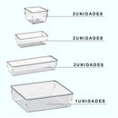 Kit Organizadores de Gaveta em Acrílico Modular | 7 ou 14 Peças Multiuso – Orizon