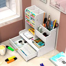 Organizador de Mesa em MDF com Gaveta | Porta Canetas e Nichos – Orizon