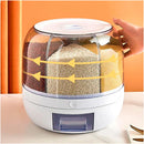 Dispenser de Cereais Giratório 6 Divisórias | Porta Grãos Organizador de Cozinha – Orizon