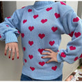 Blusa Feminina de Inverno em Tricô com Coração