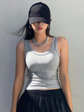 Camiseta Regata Feminina Básica de Malha de Verão
