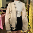 Cardigan Feminino de Inverno de Malha Bordado