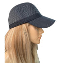 Chapéu Boné Feminino de Palha Aba Curva para Praia