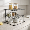 Suporte para Pratos Organizador de Armário 2 Andares em Aço | Cozinha – Orizon