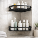 Kit Prateleira Porta Shampoo com Adesivo | Suporte de Canto e Reto para Banheiro – Orizon