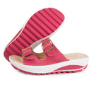 Chinelo Feminino Ortopédico de Couro Antiderrapante