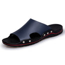Chinelo de Couro Ortopédico Com Sola Antiderrapante