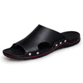 Chinelo de Couro Ortopédico Com Sola Antiderrapante