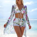 Conjunto Biquíni 3 Peças com Saída de Praia Kimono