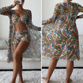 Conjunto Biquíni 3 Peças com Saída de Praia Kimono