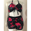 Conjunto Biquíni Feminino 3 Peças Estampado com Shorts