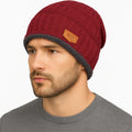 Gorro de Lã Masculino Forrado com Pelúcia para Inverno