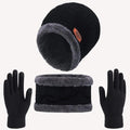 Kit Inverno Completo Unissex Touca de Frio com Gola Forrada e Luva
