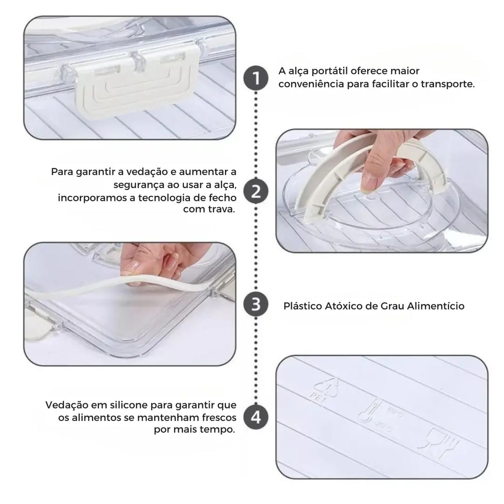 Organizador Hermético com 8 Divisórias