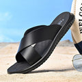 Sandália Masculina Ergonômica de Couro Antiderrapante