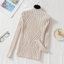 Suéter Feminino de Inverno Gola Alta Canelado
