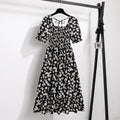 Vestido Feminino Midi Plissado Florido de Verão